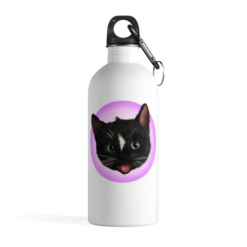 Cute Felini Cat - Happy Emoji | Stainless Steel Water Bottle 14 oz (410ml)