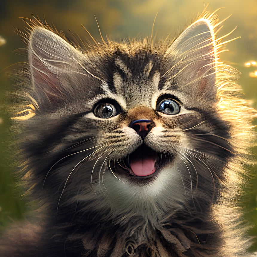 One Happy Mane Coon Kitten
