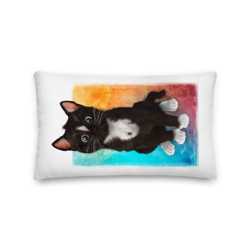 Felini the Kitty - Colorful Premium Pillow