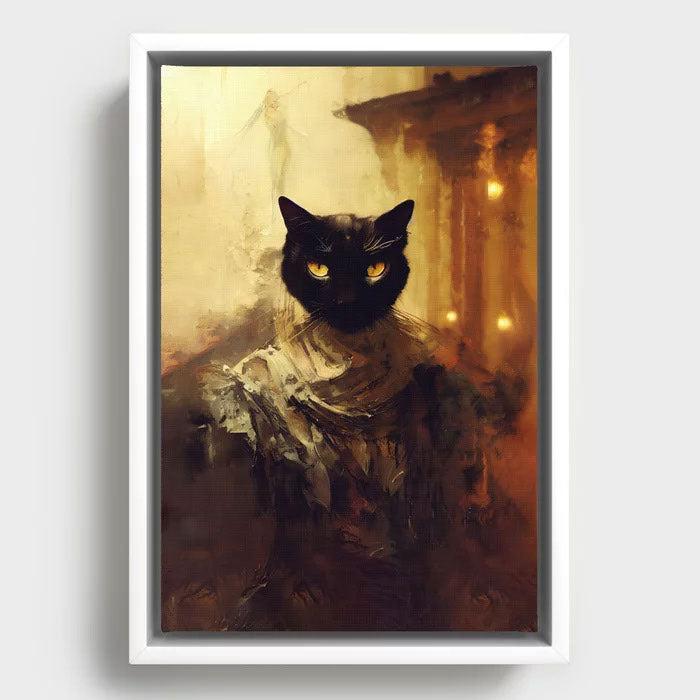 Black Cat In Painted Toga Portrait