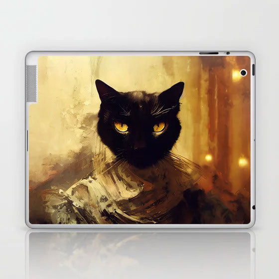 Black Cat In Painted Toga Portrait