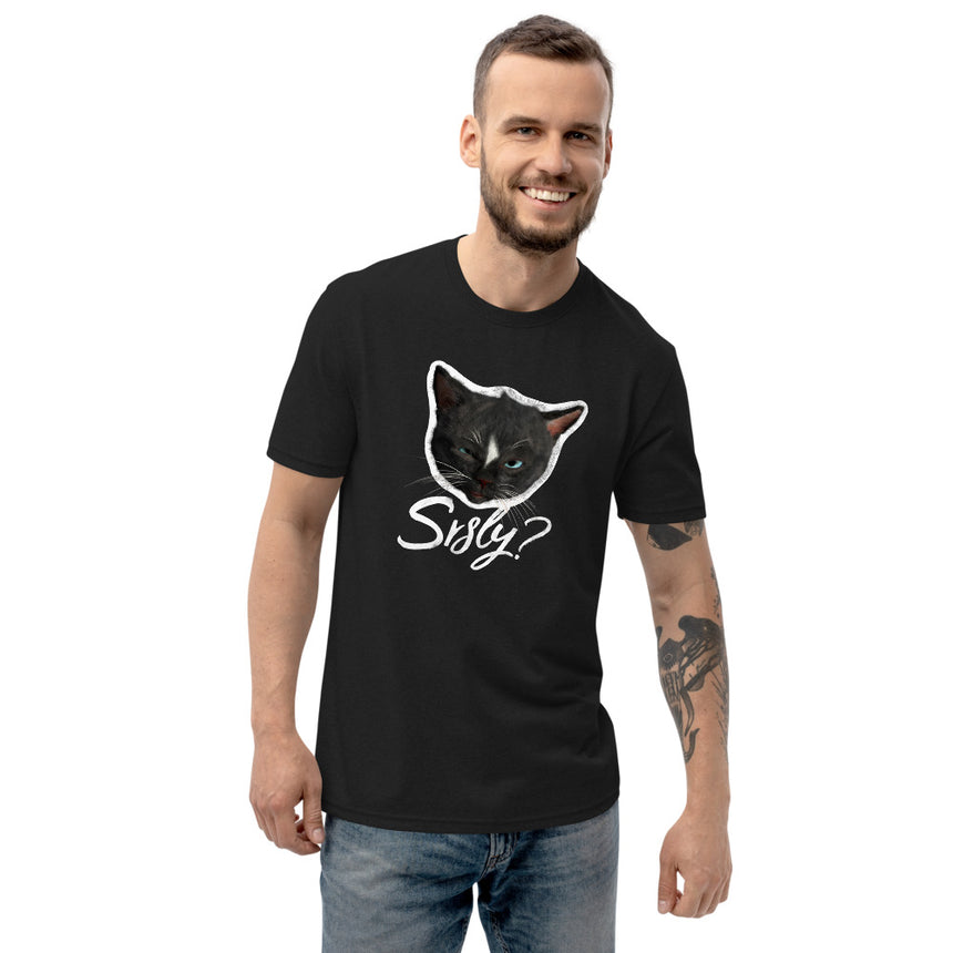 Srsly? Suspicious Kitty Cat Unisex recycled t-shirt